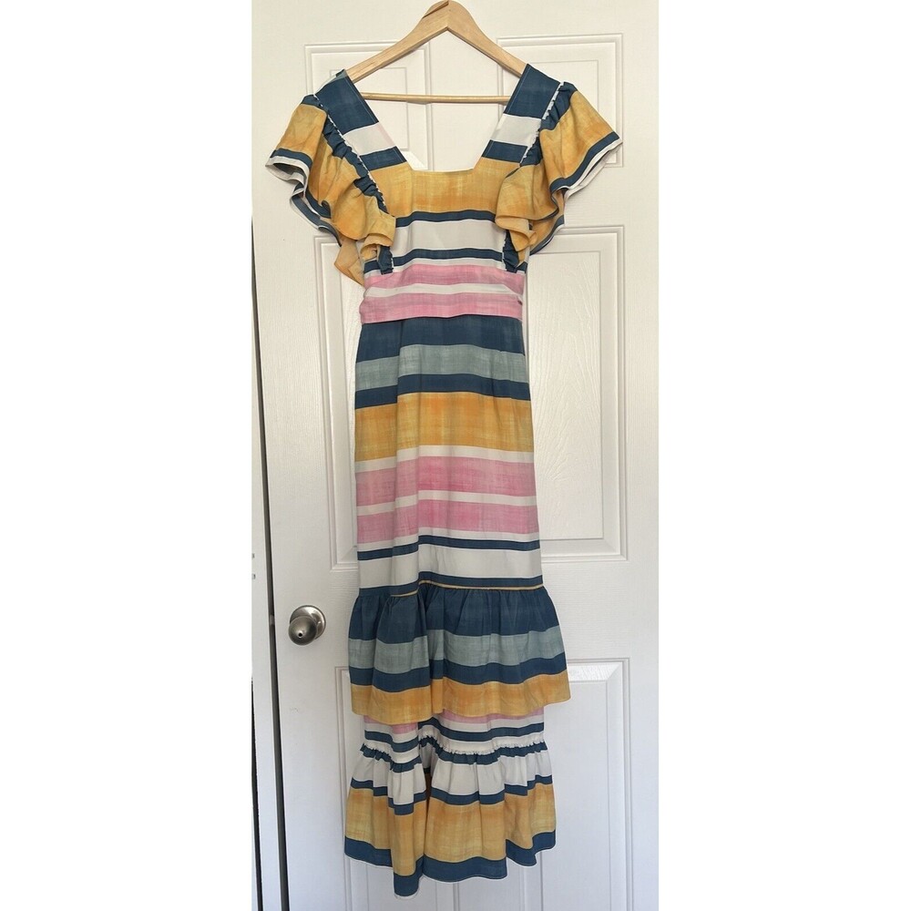 Entro Multicolor Striped Maxi Dress